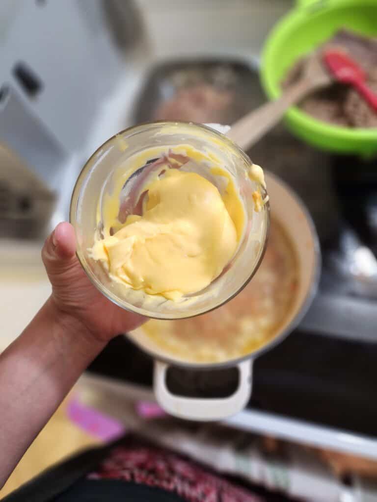 bowl of cheese sauce