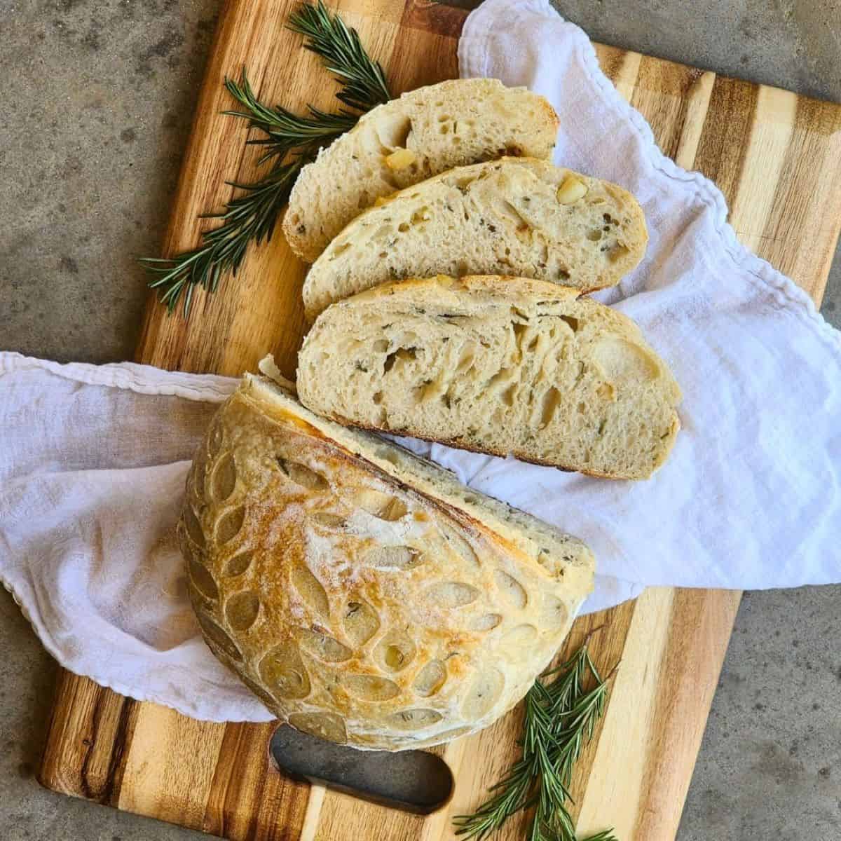 roasted garlic and rosemary bread