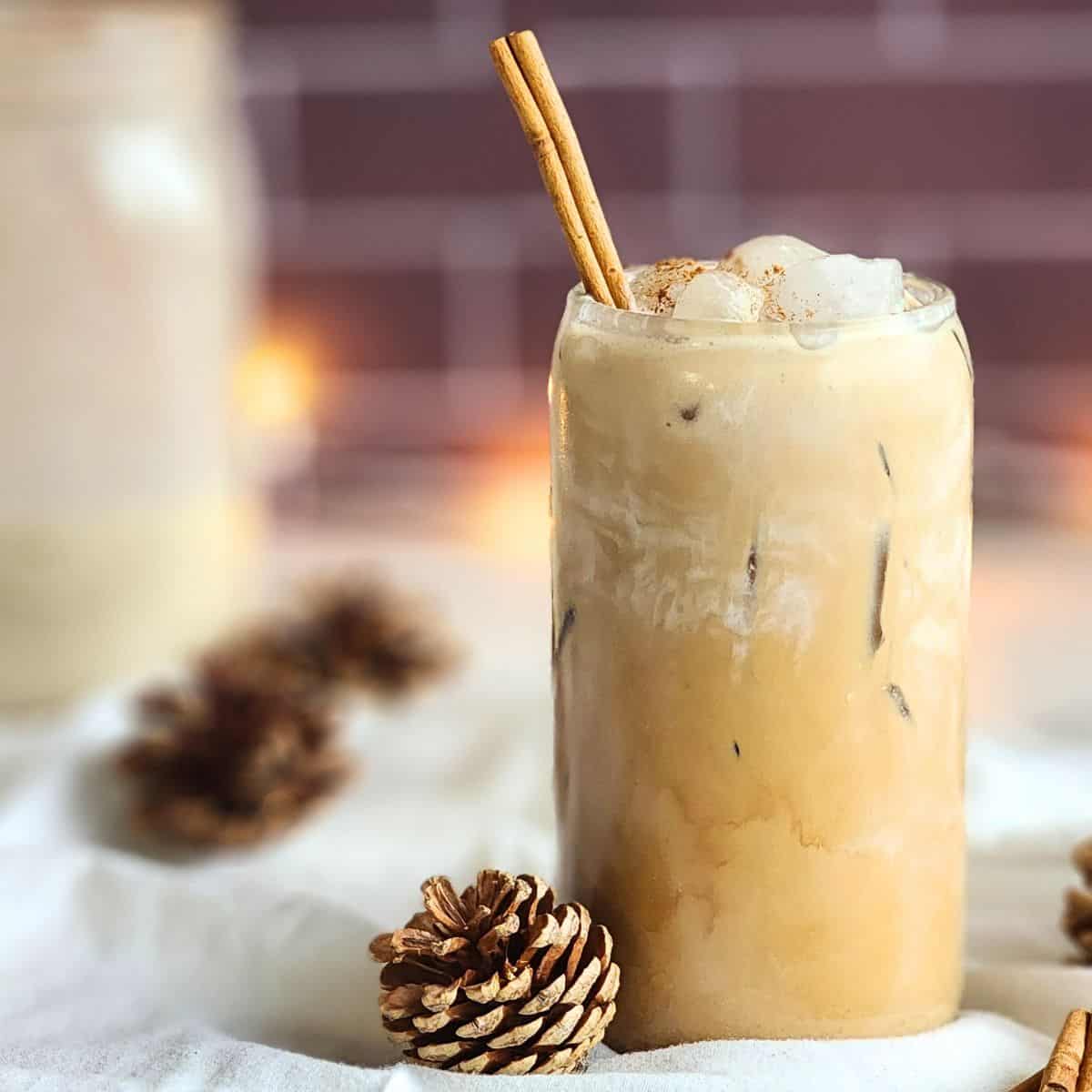 Iced Eggnog Latte with Homemade Eggnog Recipe