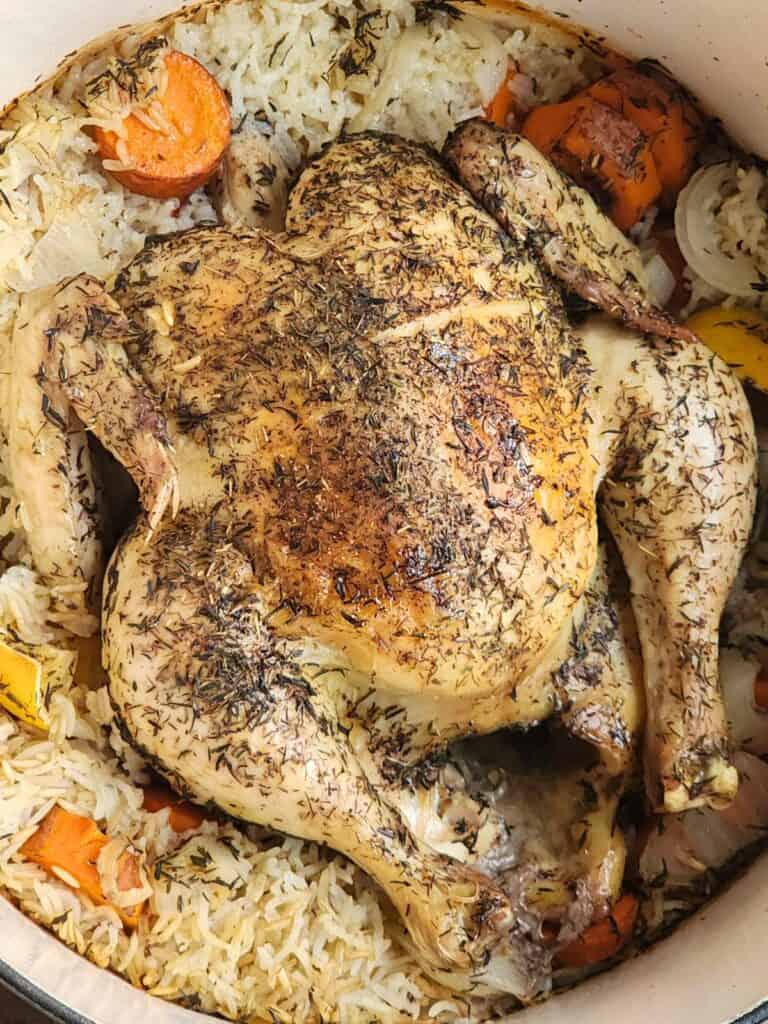 whole chicken and rice recipe