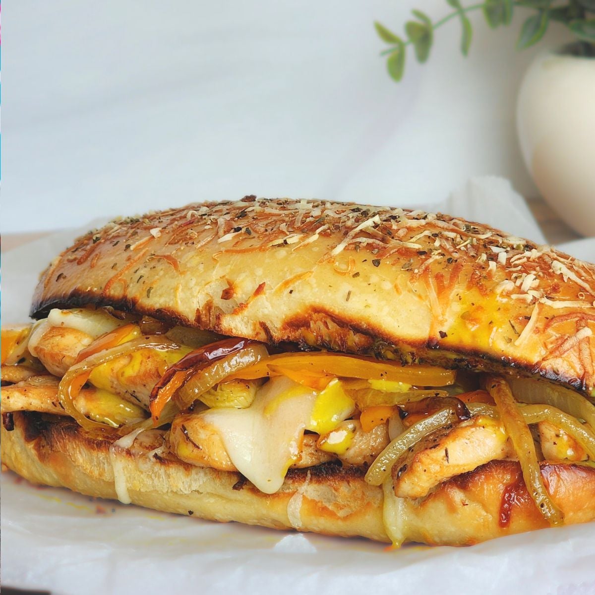 Chicken Cheesesteak Recipe with Honey Mustard Dressing