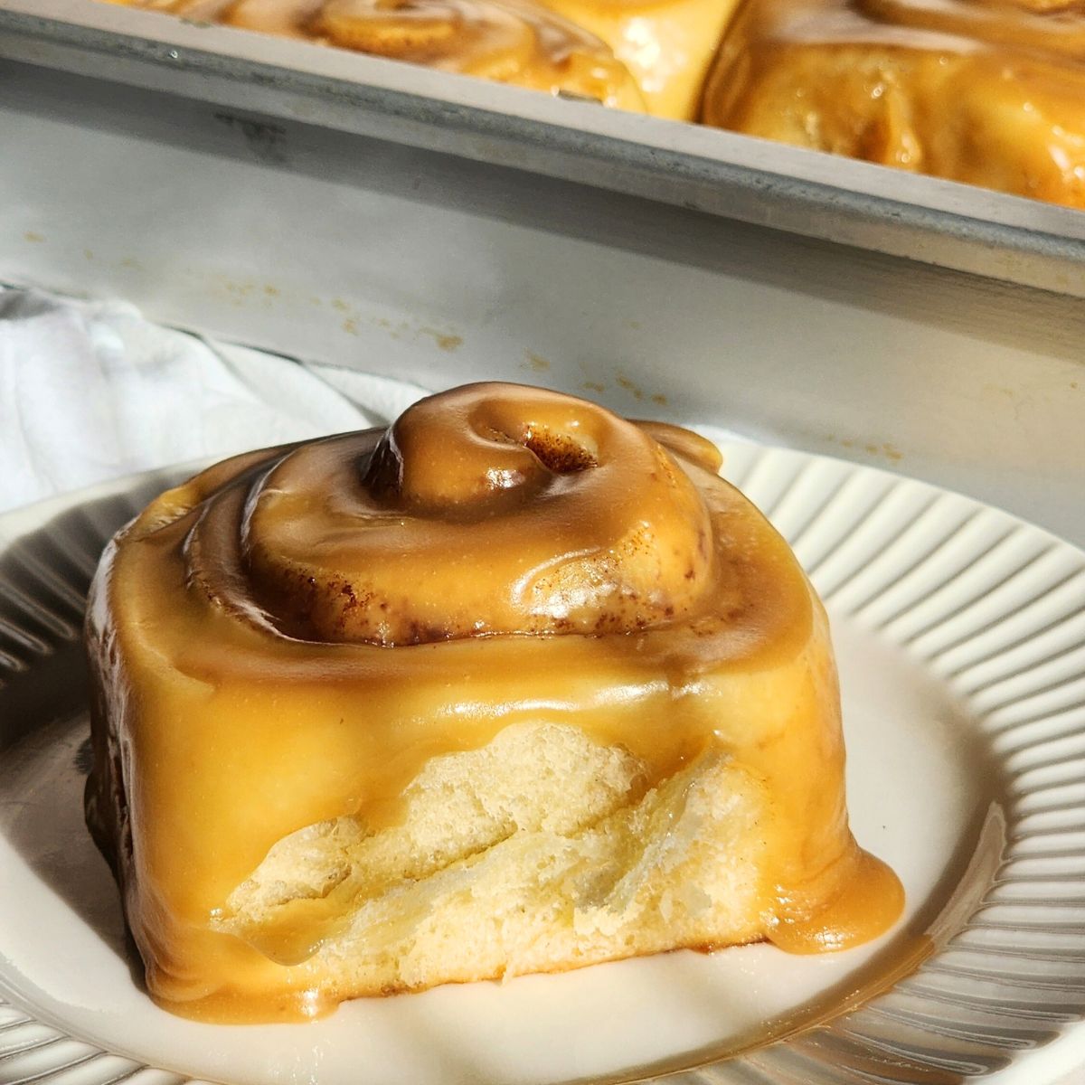 Best Sourdough Cinnamon Rolls with Caramel Glaze