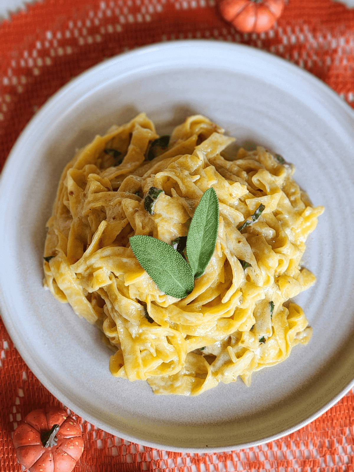 pumpkin pasta with sage butter sauce