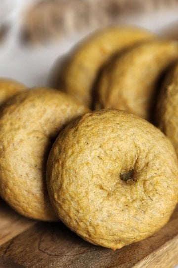 sourdough pumpkin bagels