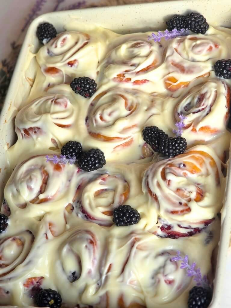 sourdough blackberry lavender rolls recipe