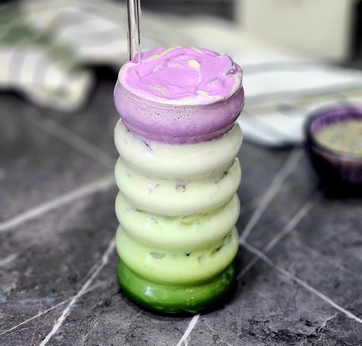 lavender matcha latte