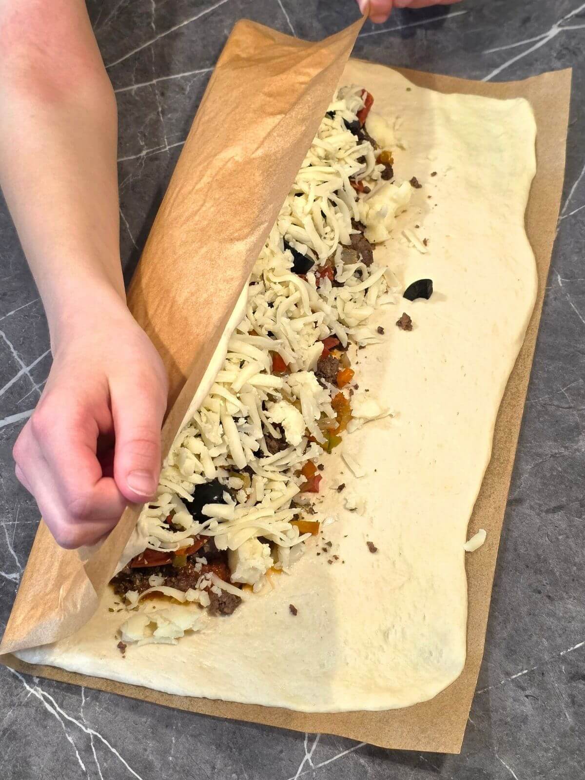 sourdough pizza stromboli